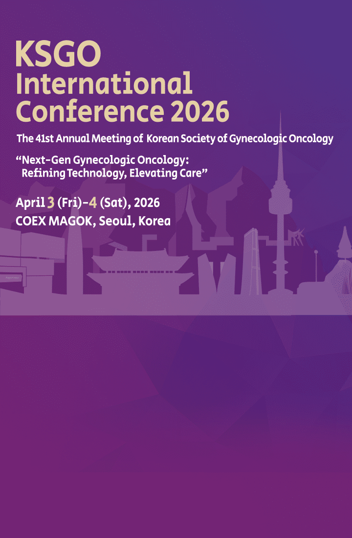 KSGO International Conference 2026 | The 41st Annual Meeting of Korean Society of Gynecologic Oncology | Aprill 3(Fri) - 4(Sat), 2026 | COEX MAGOK,Seoul, Korea